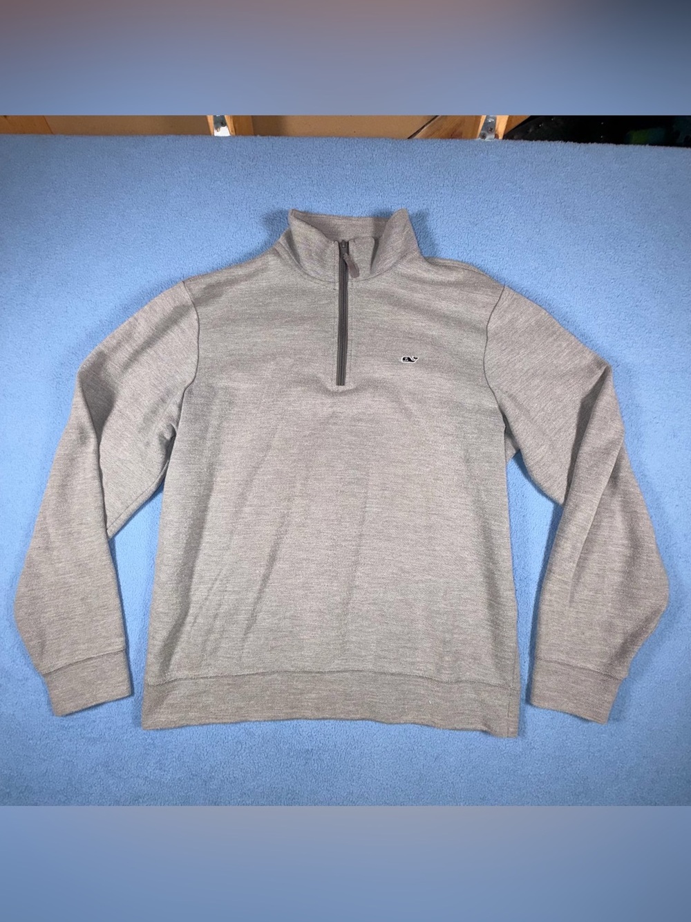 Vineyard Vines Light Gray Quarter-Zip Pullover